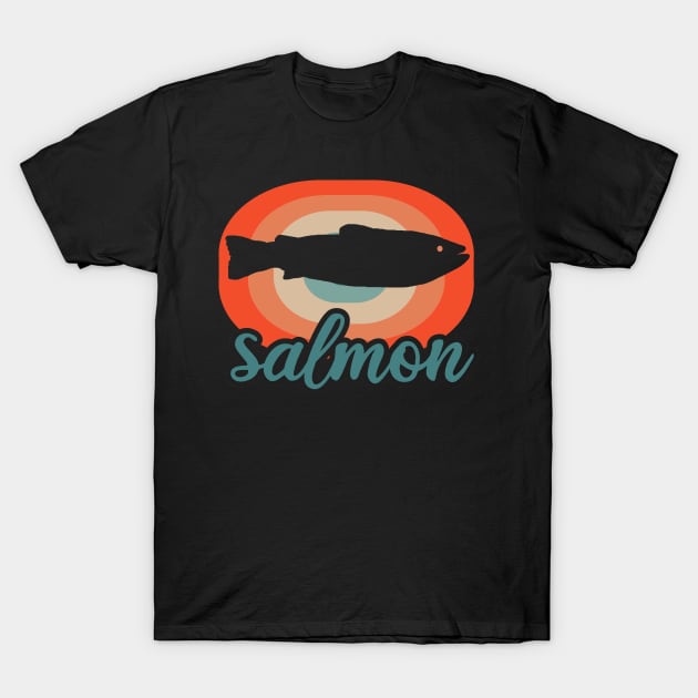 Salmon Design Scandinavia Fishing Hiking T-Shirt by FindYourFavouriteDesign